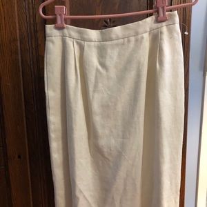 Off white linen skirt